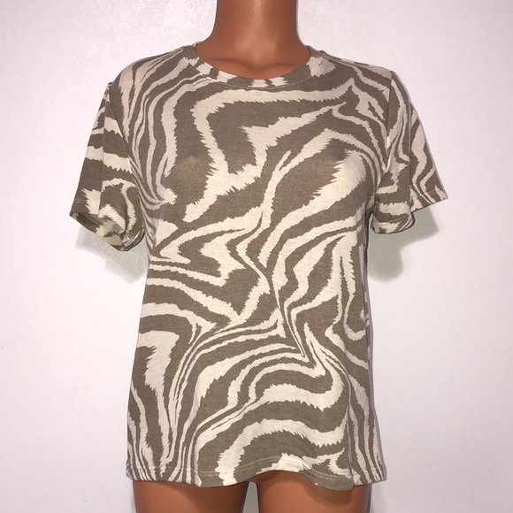 Gilli Zebra Print Tee Size Medium - Picture 1 of 5